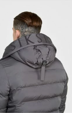 Sik Silk Pánská Černá Zimní Bunda Parka Coat -MIKINY Prodejní prodejna sik silk panska seda zimni bunda charcoal bomber 5