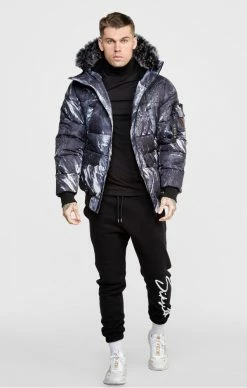Sik Silk Pánská Zimní Bunda Alpine Camo Bomber Jacket -MIKINY Prodejní prodejna sik silk panska zimni bunda alpine camo bomber jacket 2