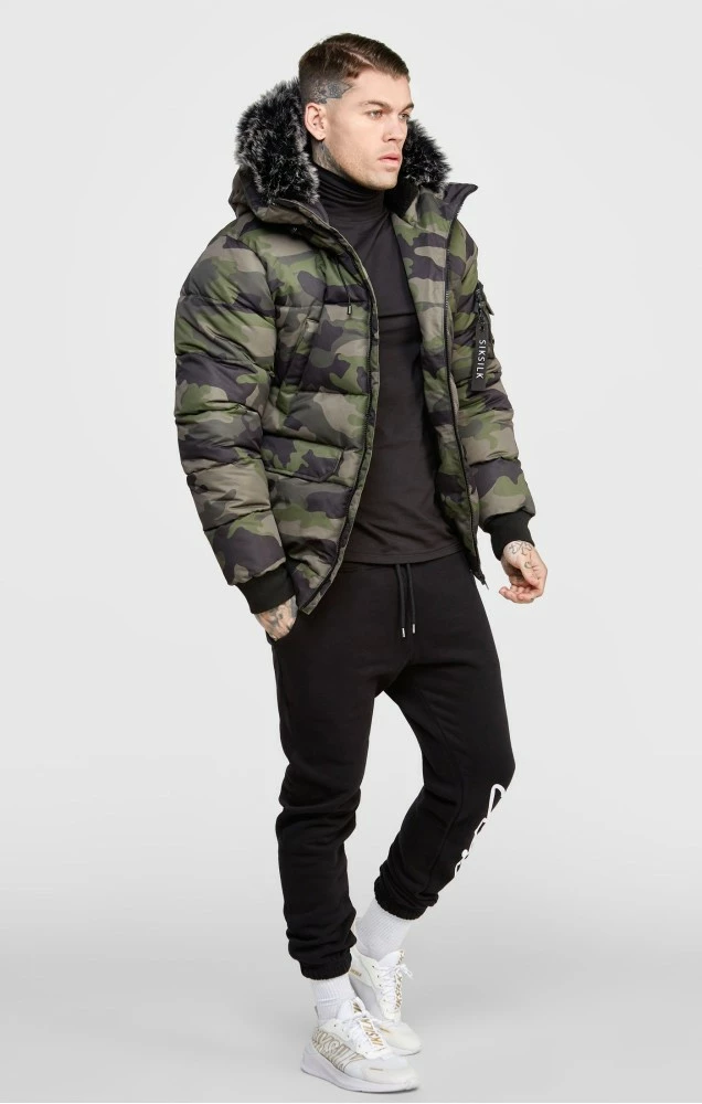 Sik Silk Pánská Zimní Bunda Camo Bomber Jacket 4 Sik Silk Pánská Zimní Bunda Camo Bomber Jacket – Bild 4