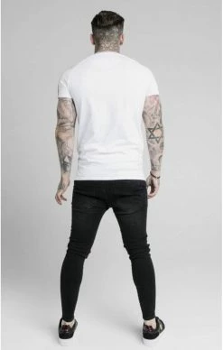 Sik Silk Pánské Bílé Tričko Astro Raglan Gym -MIKINY Prodejní prodejna sik silk panske bile tricko astro raglan gym 4