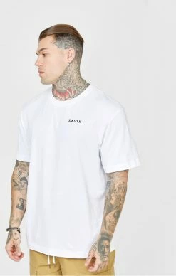 Sik Silk Pánské Bílé Tričko White Oversized Back Logo T-Shirt 8 Sik Silk Pánské Bílé Tričko White Oversized Back Logo T-Shirt -MIKINY Prodejní prodejna sik silk panske bile tricko white oversized back logo t shirt 2