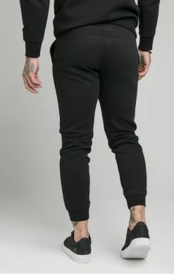 Sik Silk Černé Tepláky Muži -MIKINY Prodejní prodejna sik silk panske cerne teplaky muscle fit 3