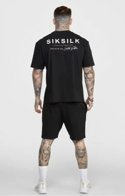 Sik Silk Pánské Černé Tričko Oversized Back Logo -MIKINY Prodejní prodejna sik silk panske cerne tricko oversized back logo 5