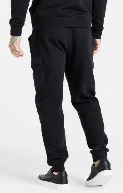 Sik Silk Pánské Černé Tepláky Essential Cargo Fleece Jogger 11 Sik Silk Pánské Černé Tepláky Essential Cargo Fleece Jogger -MIKINY Prodejní prodejna sik silk panske sede teplaky essential fitted 10