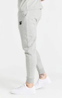Sik Silk Pánské Šedé Tepláky Essential Fitted -MIKINY Prodejní prodejna sik silk panske sede teplaky essential fitted 13
