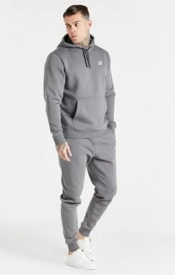 Sik Silk Modré Pánské Tepláky Core -MIKINY Prodejní prodejna sik silk panske sede teplaky essential fitted 4