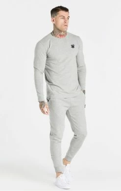 Sik Silk Černé Triko Core -MIKINY Prodejní prodejna sik silk panske sede tricko essential long sleeve muscle fit 1