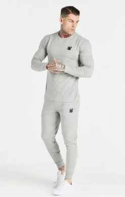Sik Silk Černé Triko Core -MIKINY Prodejní prodejna sik silk panske sede tricko essential long sleeve muscle fit 3