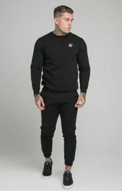 Sik Silk Pánský Černý Svetr Crew Sweat -MIKINY Prodejní prodejna sik silk pansky cerny svetr crew sweat 2