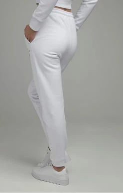 Sik Silk Bílé Dámské Tepláky -MIKINY Prodejní prodejna sik silk prestige track pants white 1