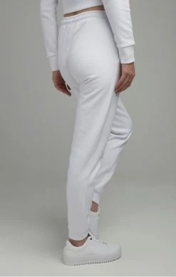 Sik Silk Bílé Dámské Tepláky -MIKINY Prodejní prodejna sik silk prestige track pants white 3
