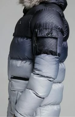 Sik Silk Pánská Zimní Bunda -MIKINY Prodejní prodejna sik silk puff anorak black grey 4
