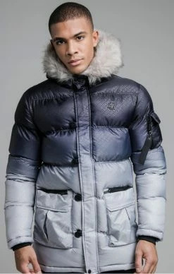 Sik Silk Pánská Zimní Bunda -MIKINY Prodejní prodejna sik silk puff anorak black grey 5