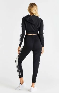 Sik Silk Dámské Černé Tepláky Retro Fire -MIKINY Prodejní prodejna sik silk retro fire track pants black ecru 4