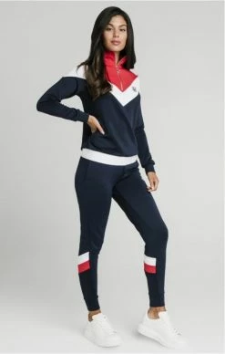 Sik Silk Dámská Mikina Retro Styl -MIKINY Prodejní prodejna sik silk retro sport track top navy red white 3