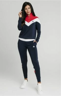 Sik Silk Dámská Mikina Retro Styl -MIKINY Prodejní prodejna sik silk retro sport track top navy red white 4