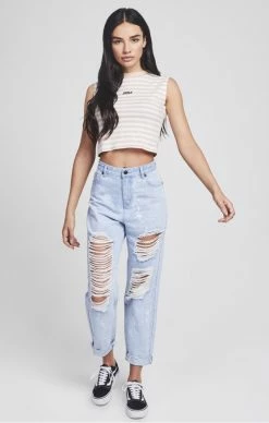 Sik Silk Retro Stripe Crop Vest -MIKINY Prodejní prodejna sik silk retro stripe crop vest 6