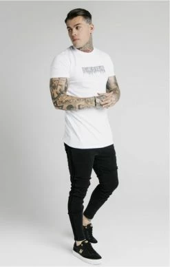 Sik Silk Bílé Triko -MIKINY Prodejní prodejna sik silk rhinestone creep tee 2