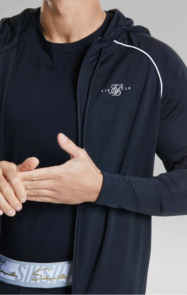 Sik Silk Pánská Černá Mikina Na Zip 4 Sik Silk Pánská Černá Mikina Na Zip – Bild 4