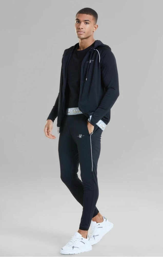 Sik Silk Pánská Černá Mikina Na Zip 5 Sik Silk Pánská Černá Mikina Na Zip – Bild 5