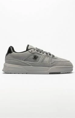 Sik Silk Šedé Tenisky Mixed Material Low Top Court Trainers