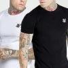 Sik Silk Set 2 Pánských Triček Black Twin Pack Muscle Fit T-Shirt