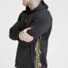 Sik Silk Side Zip Tape Hybrid Hoodie Black & Oil Paint