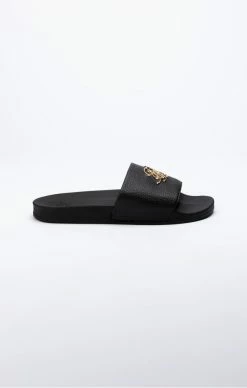 Sik Silk Černé Nazouváky Unisex -MIKINY Prodejní prodejna sik silk slide ss black gold white 2