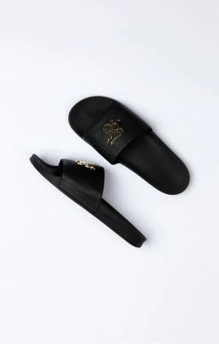 Sik Silk Černé Nazouváky Unisex -MIKINY Prodejní prodejna sik silk slide ss black gold white 5