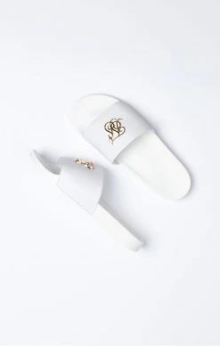 Sik Silk Bílé Nazouváky Unisex -MIKINY Prodejní prodejna sik silk slide ss white gold white 2