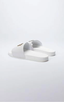 Sik Silk Bílé Nazouváky Unisex -MIKINY Prodejní prodejna sik silk slide ss white gold white 4