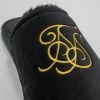 Sik Silk Slipper Black & Gold