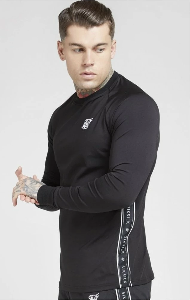 Sik Silk Tape Performance Sweater Black 1 Sik Silk Tape Performance Sweater Black