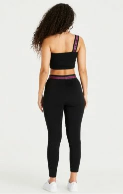 Sik Silk Černé Dámské Tepláky 11 Sik Silk Černé Dámské Tepláky -MIKINY Prodejní prodejna sik silk tape tracksuit trousers black 4