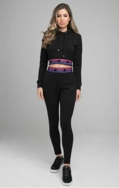 Sik Silk Černá Crop Mikina -MIKINY Prodejní prodejna sik silk twilight fade track top 2