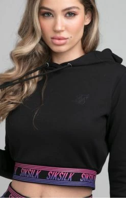 Sik Silk Černá Crop Mikina