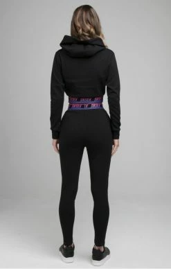Sik Silk Černá Crop Mikina -MIKINY Prodejní prodejna sik silk twilight fade track top 3