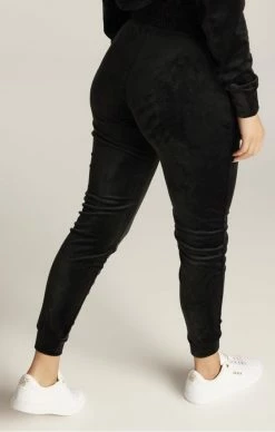 Sik Silk Černé Dámské Tepláky Velour -MIKINY Prodejní prodejna sik silk velour embroidered joggers black 2