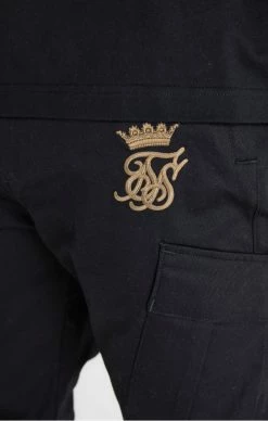 Sik Silk X Messi Černé Pánské Kapsáče -MIKINY Prodejní prodejna sik silk x messi cargo pant black 5