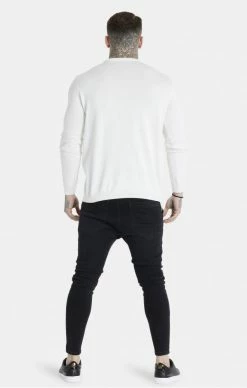 Sik Silk X Messi Pánský Svetr -MIKINY Prodejní prodejna sik silk x messi knit lion crew sweat ecru beige 4