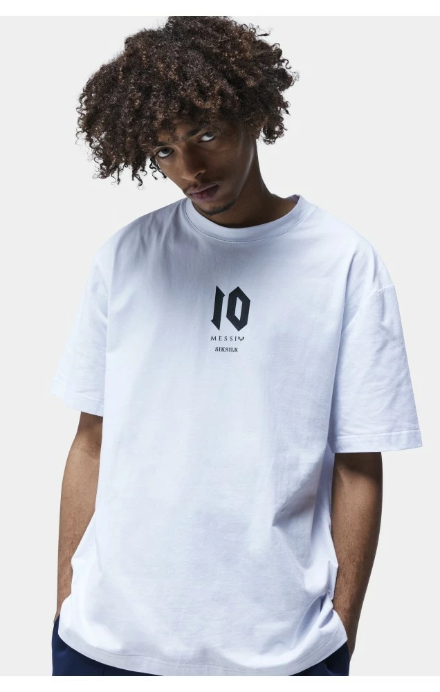 Sik Silk X Messi Pánské Černé Triko Oversized 1 Sik Silk X Messi Pánské Černé Triko Oversized