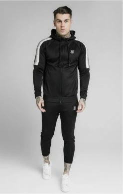 Sik Silk Černá Mikina Přes Hlavu -MIKINY Prodejní prodejna sik silk zip through hoodie detachable sleeves 2