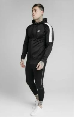 Sik Silk Černá Mikina Přes Hlavu -MIKINY Prodejní prodejna sik silk zip through hoodie detachable sleeves 3