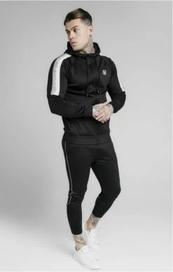 Sik Silk Černá Mikina Přes Hlavu -MIKINY Prodejní prodejna sik silk zip through hoodie detachable sleeves 4