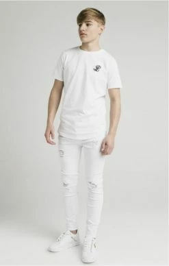 Illusive London Dětské Bílé Tričko -MIKINY Prodejní prodejna siksilk illusive london curved hem tee 2