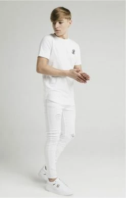 Illusive London Dětské Bílé Tričko -MIKINY Prodejní prodejna siksilk illusive london curved hem tee 5