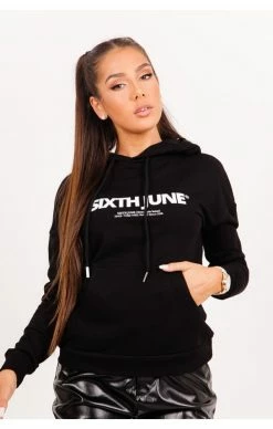 Sixth June Dámská Černá Mikina Přes Hlavu