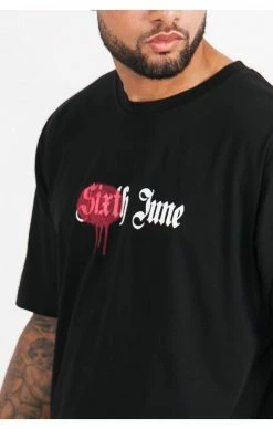 Sixth June Černé Pánské Triko Paris -MIKINY Prodejní prodejna sixth june district paris tee 2