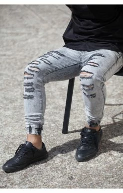 Sixth June Grey Acid Jeans -MIKINY Prodejní prodejna sixth june grey acid jeans 2