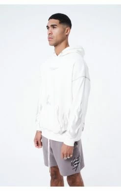 The Couture Club Bílá Mikina Plameny -MIKINY Prodejní prodejna the couture club boxy distressed flame graphic hood 2